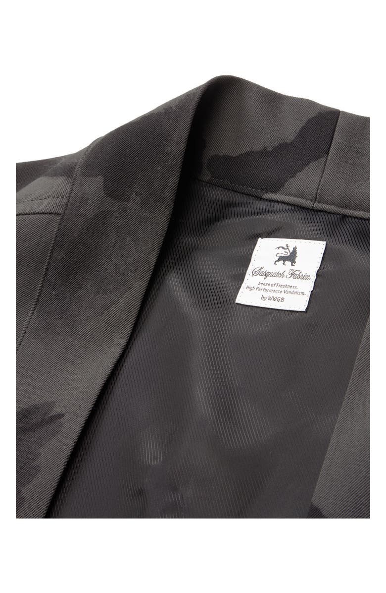 Sasquatchfabrix Crow Print Wool Haori Jacket, Alternate, color, 