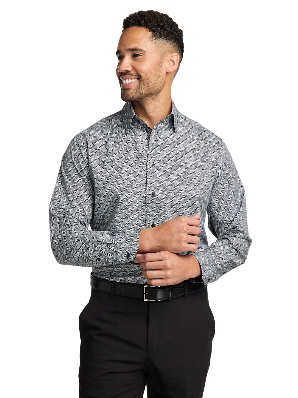 Performance Stretch Chevron Casual Shirt - image 2