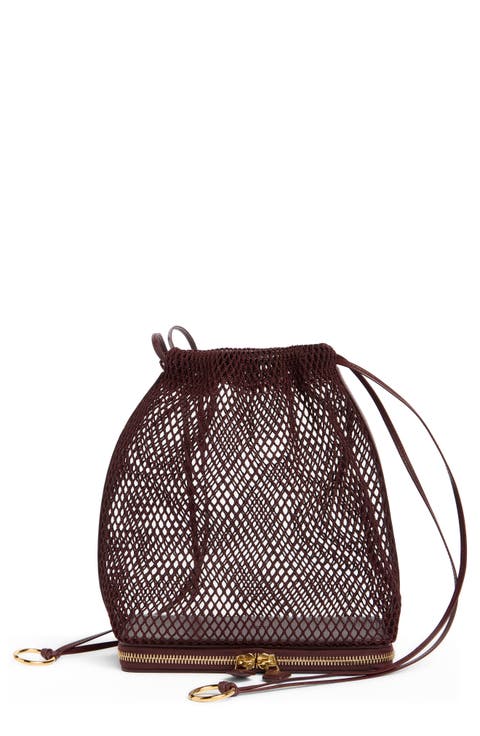 Le Pochon Fishnet Shoulder Bag