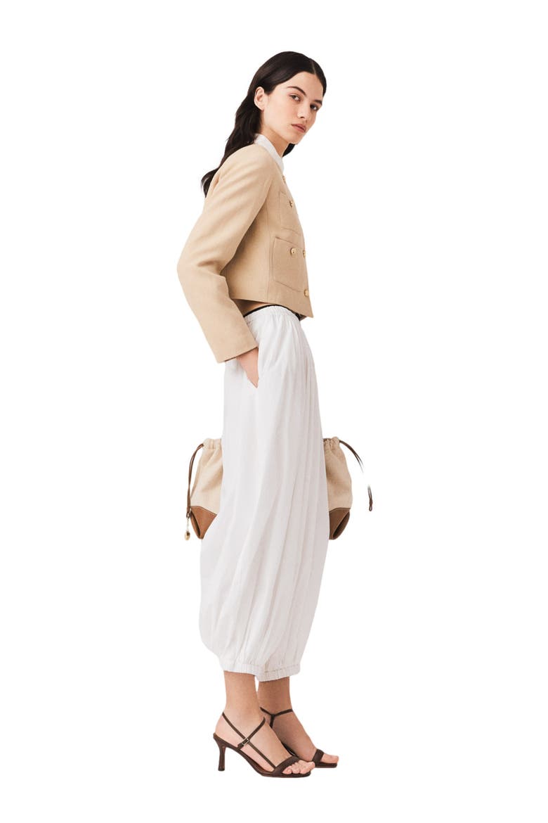 Harem cotton trousers, Alternate, color, White