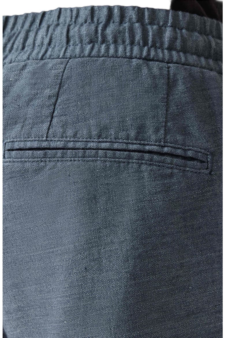 Daryl Linen Blend Drawstring Shorts, Alternate, color, OILED BLUE