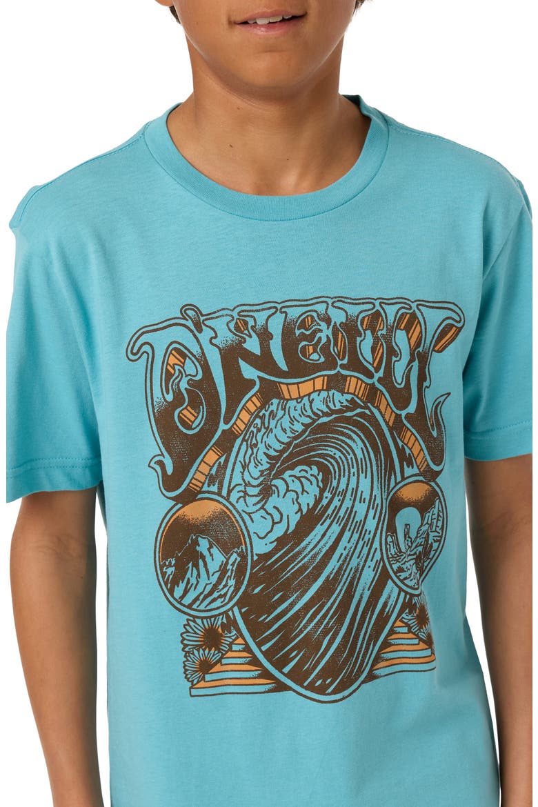 Kids' Psychd Classic Cotton Graphic T-Shirt, Alternate, color, AQUA BLUE
