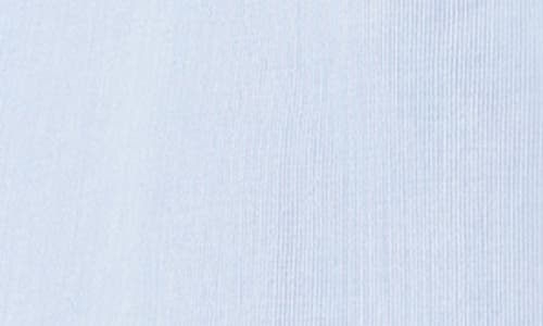 Sam Edelman Bridget Asymmetrical Long Sleeve Button Down Blue Yonder Stripe In Skylight Blue