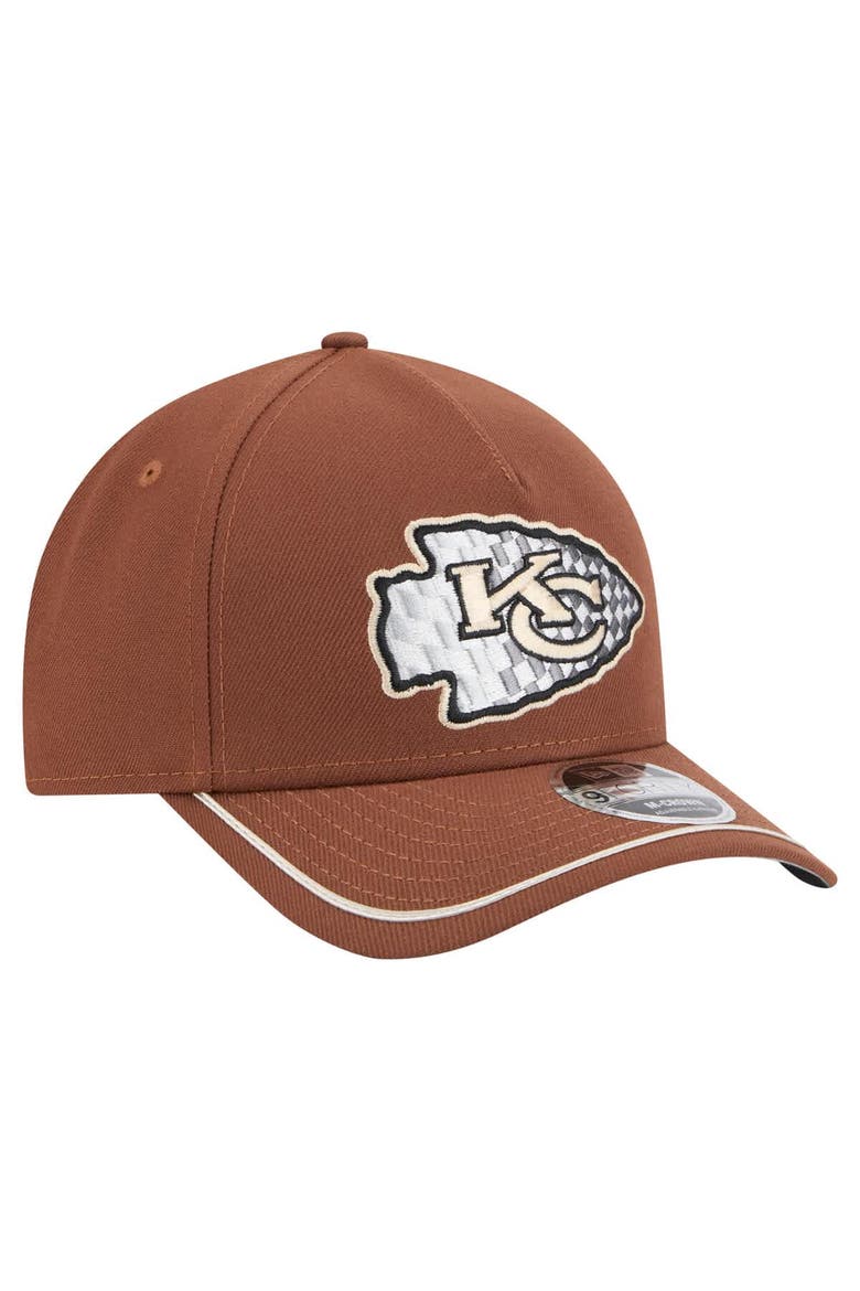 Men's New Era  Brown Kansas City Chiefs Motorsport 9FORTY Adjustable Hat, Alternate, color, Brown