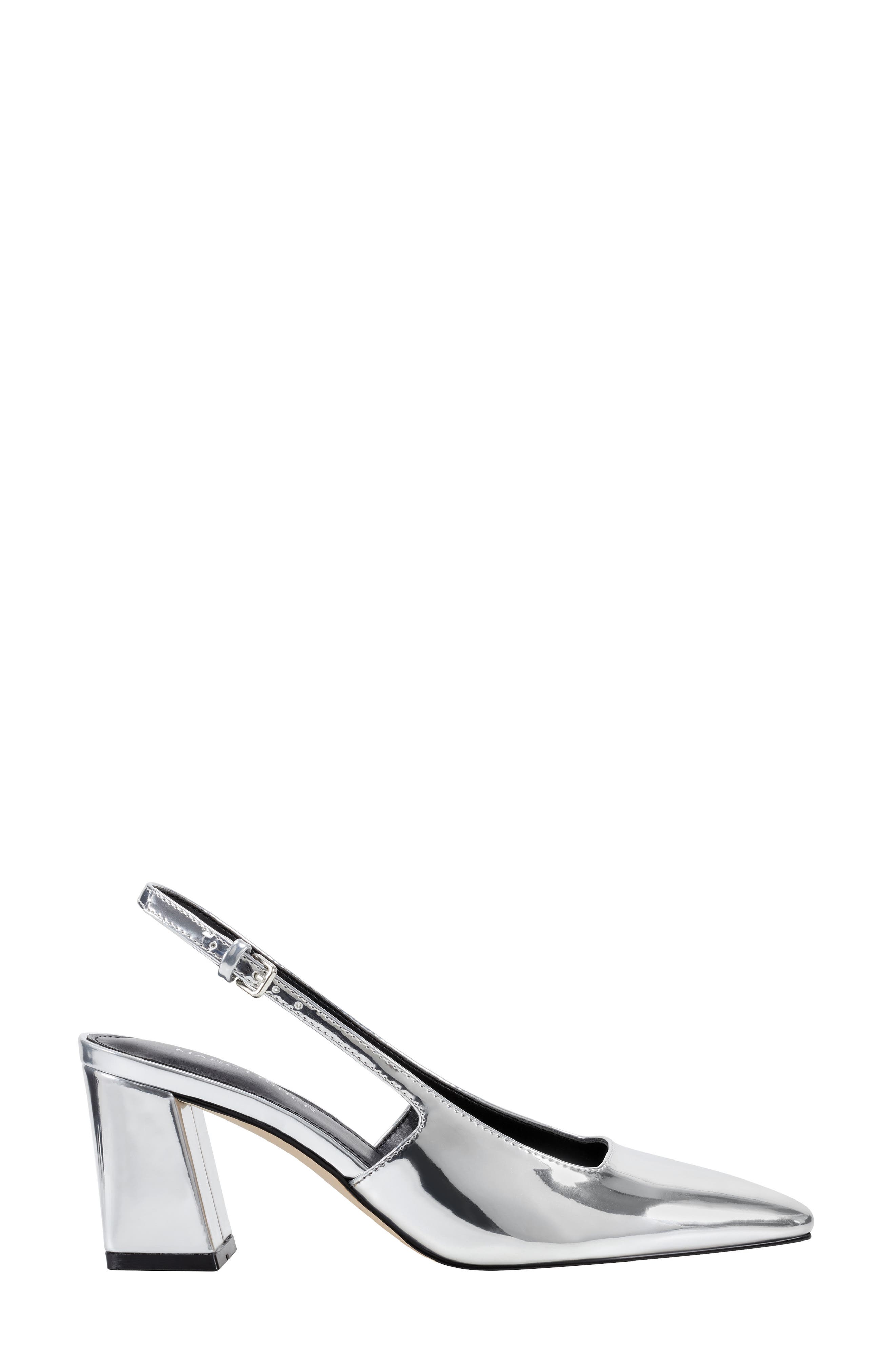 Marc Fisher Lethe Slingback Pump, Alternate, color, Silver