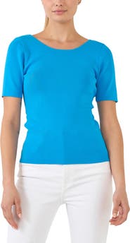 English Factory Twist Cutout Back Top