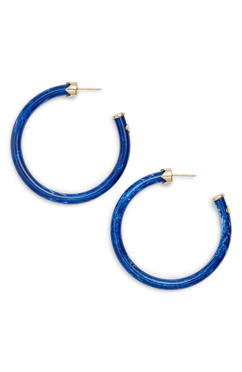 Argento Vivo Sterling Silver Argento Vivo Marbleized Hoop Earrings, Main, color,
