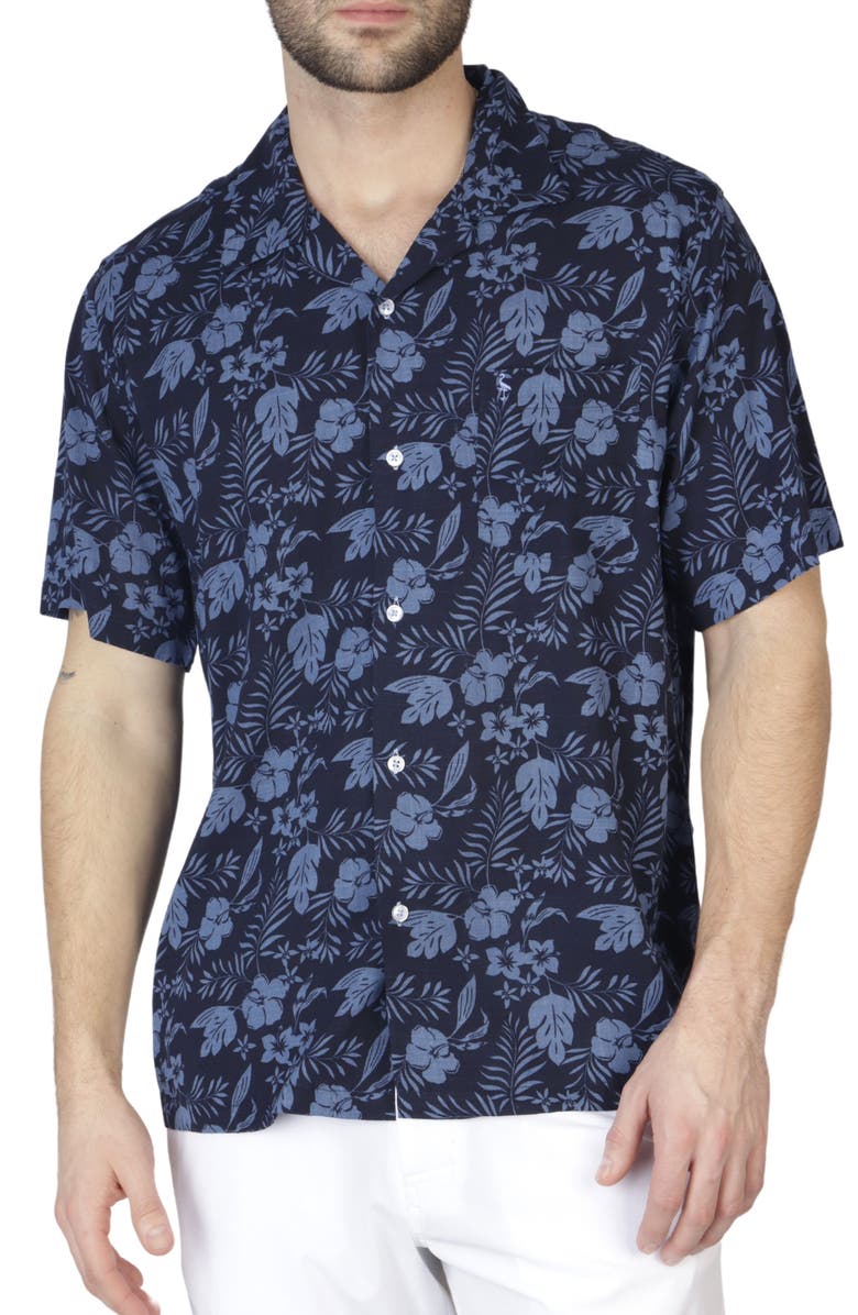 TailorByrd Hibiscus Floral Camp Shirt, Main, color, 
