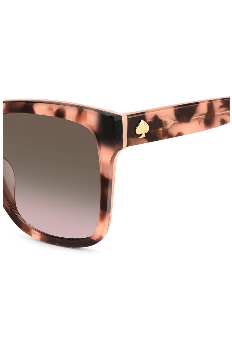 kiya 56mm square sunglasses, Alternate, color, PINK HAVANA/ BROWN PINK SF