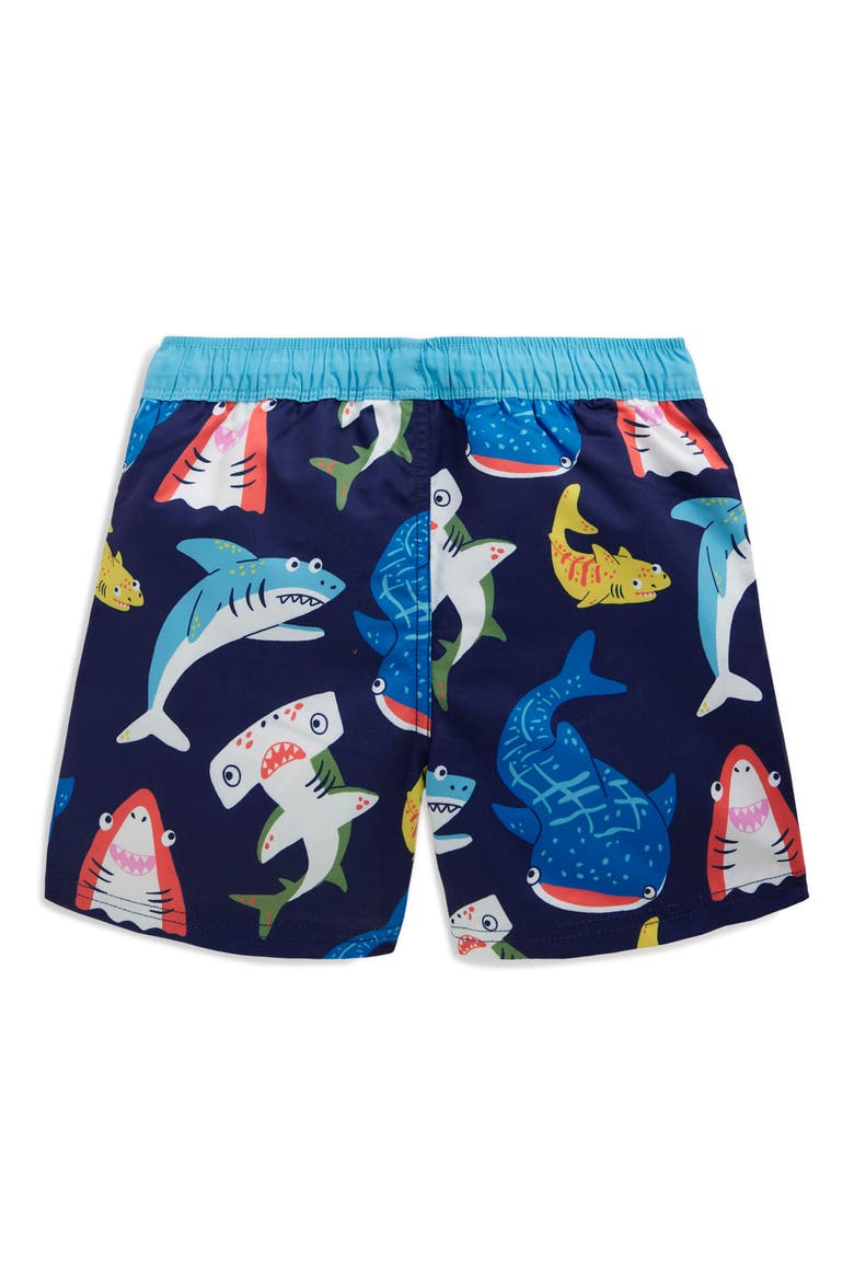 Kids' Print Swim Trunks, Alternate, color, NAVY SHARKS
