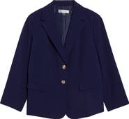 KASPER Stretch Crepe Two-Button Blazer
