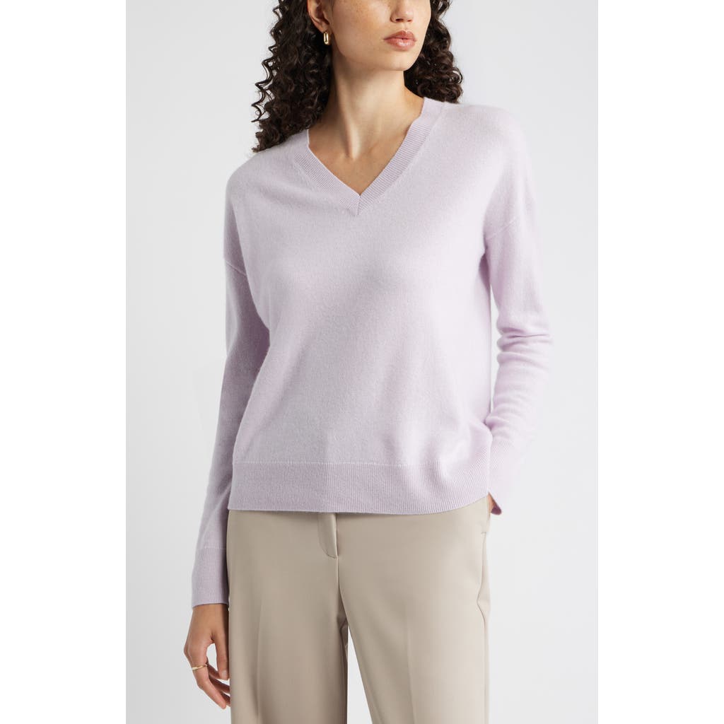 Nordstrom V-neck Cashmere Sweater In Pink
