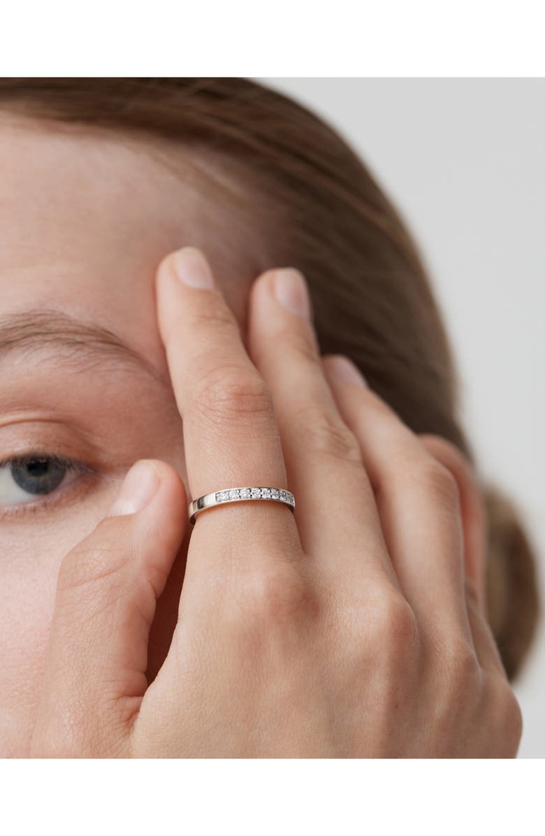 Monica Vinader Essential Lab Grown Diamond Pavé Stacking Ring, Alternate, color, Sterling Silver / Diamond