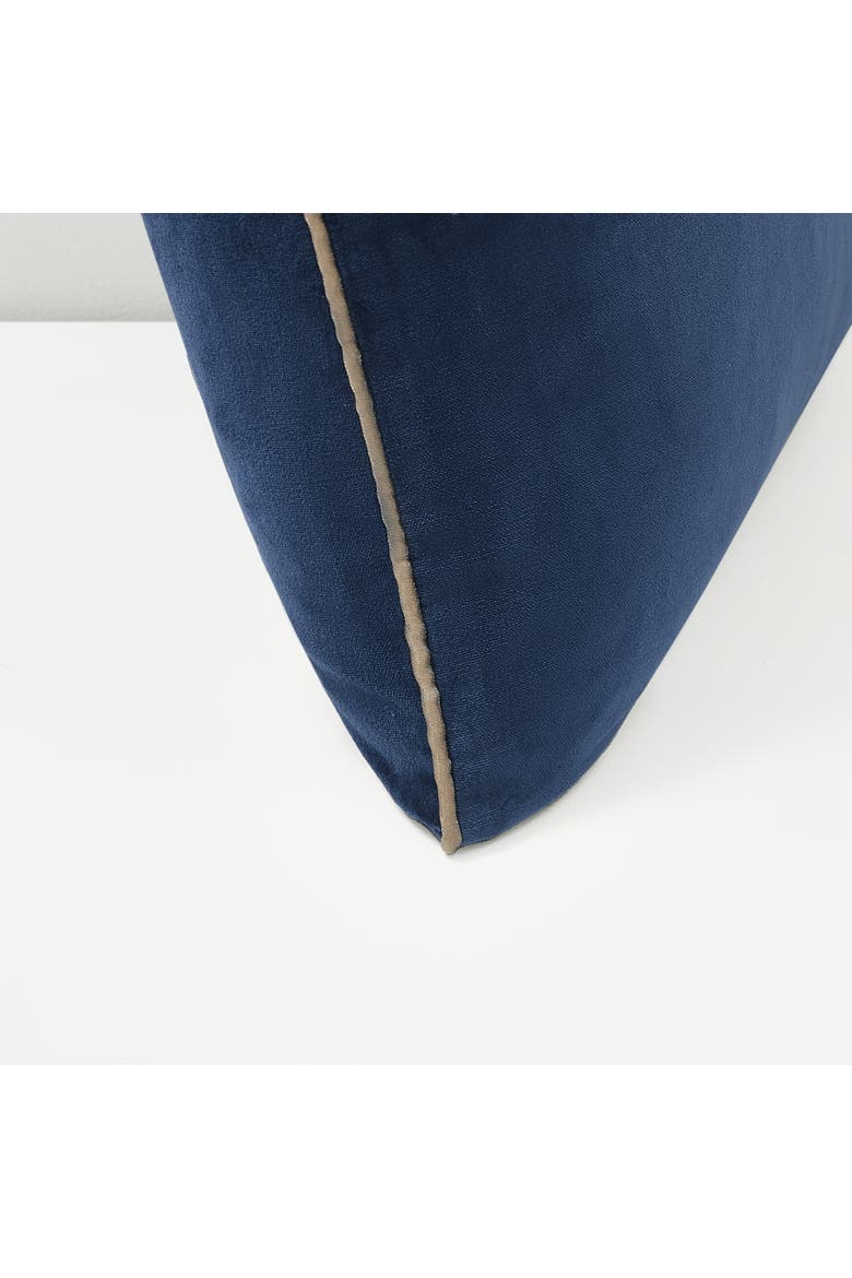 Orion Velvet Pillow Cover, Alternate, color, Navy
