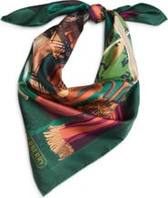 Burberry Graphic Print Silk Square Scarf