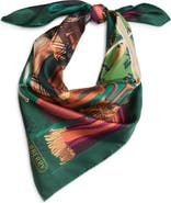 Burberry Graphic Print Silk Square Scarf