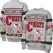 Mitchell & Ness Youth Mitchell & Ness Gray Kansas City Chiefs Throwback All-Over Print Fleece Sweatshirt
