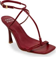 CHASE AND CHLOE Minimalist Strappy Square Toe Sandal