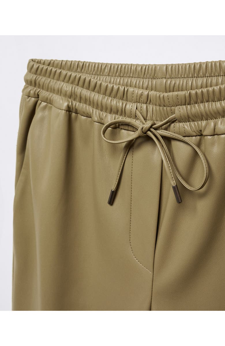 MANGO Pull-On Relaxed Faux Leather Pants, Alternate, color,