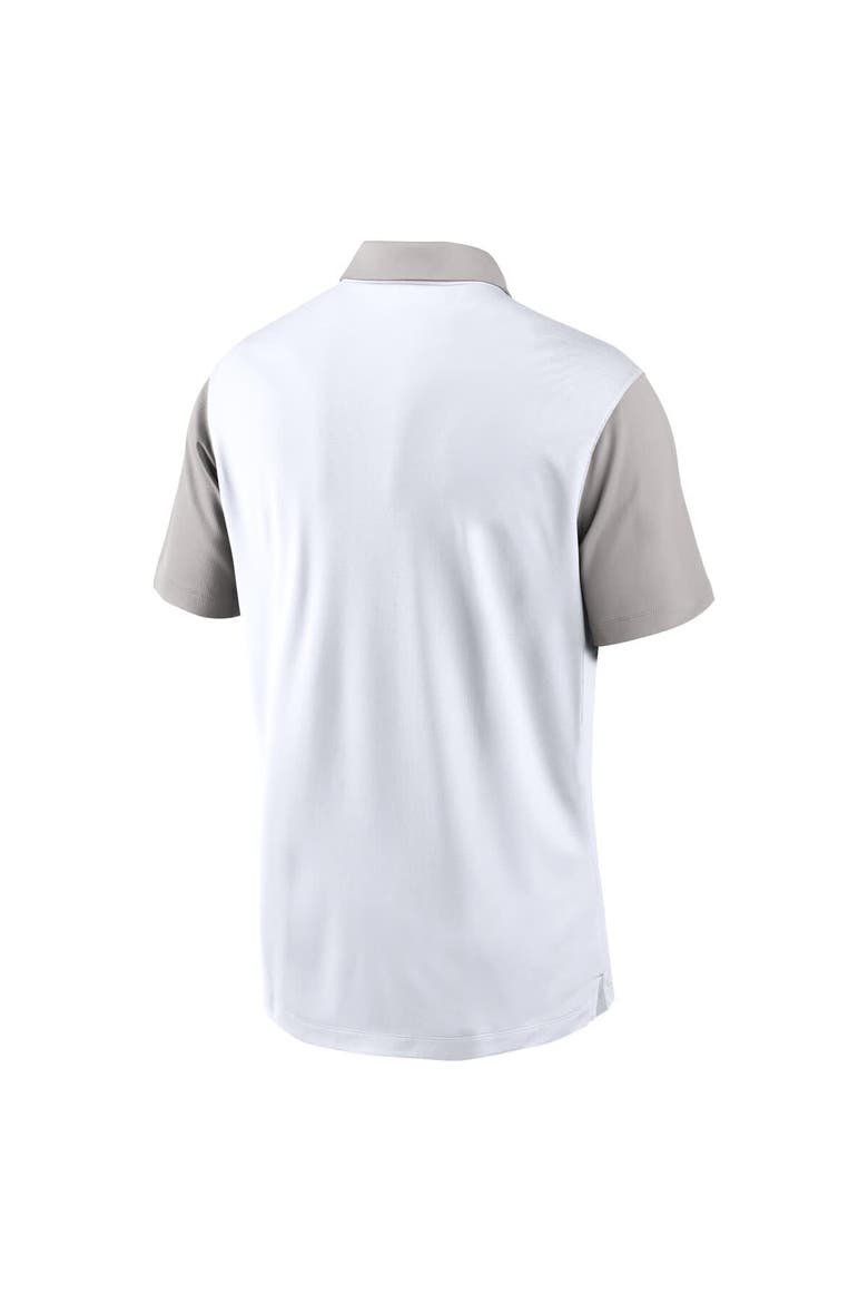 Men's Nike White/Gray Michigan State Spartans Athletic Prep Legacy Logo Vapor Performance Polo, Alternate, color, White