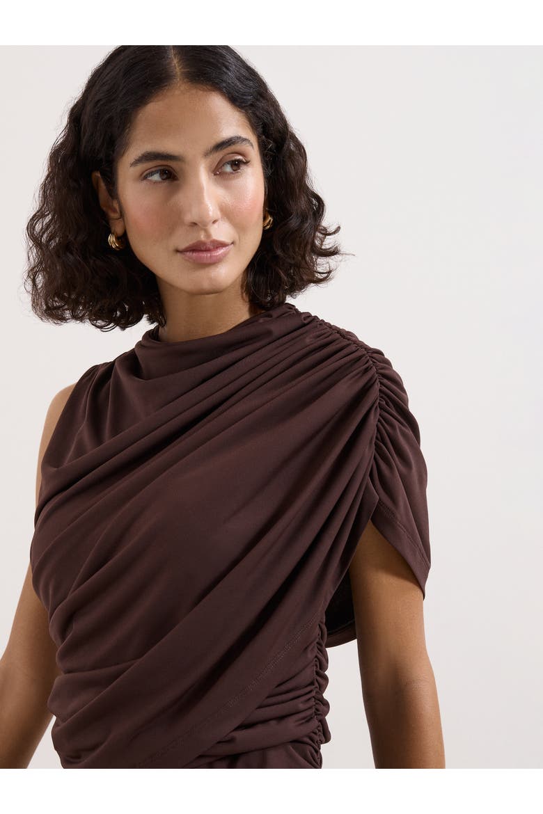 Aimee Jersey Dress, Alternate, color, Brown