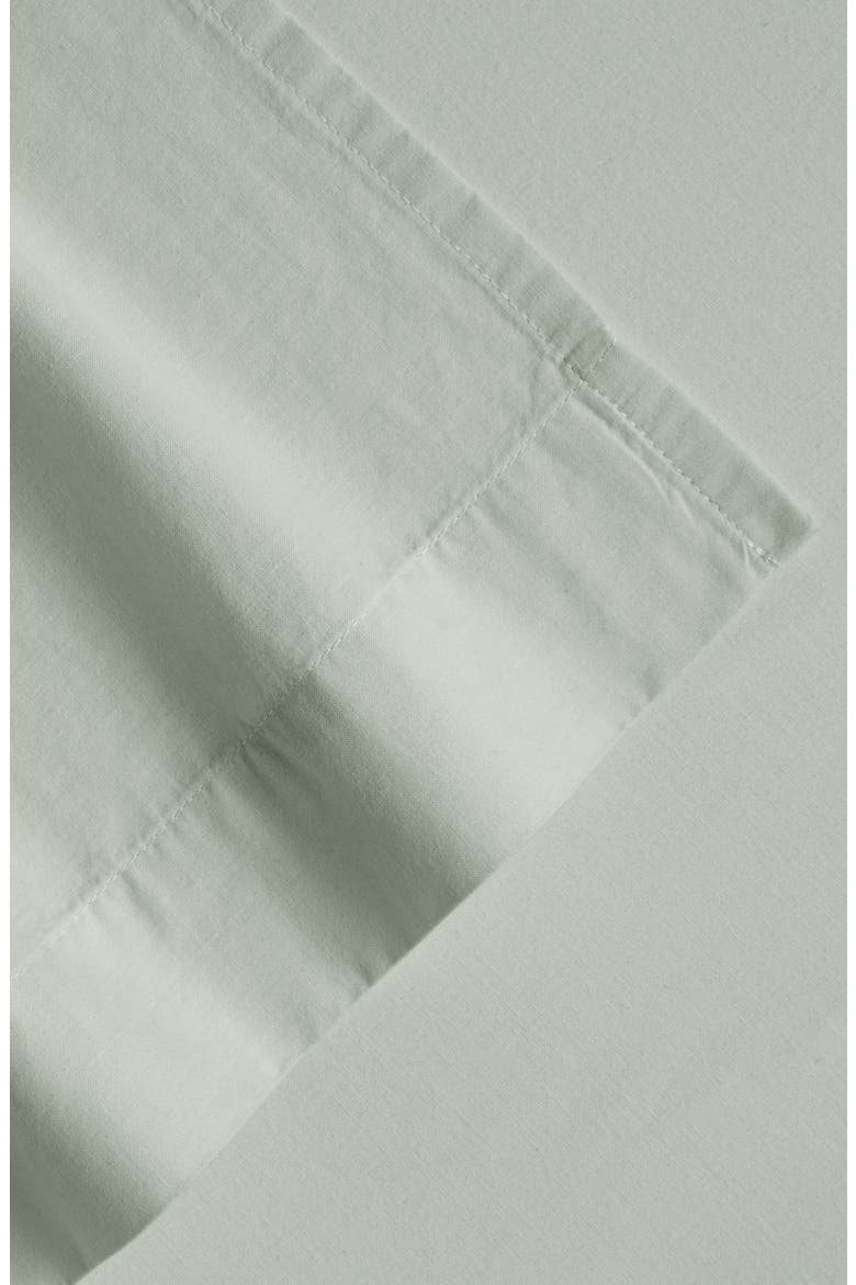 Solid Cotton Percale Sheet Set, Alternate, color, GHAZE