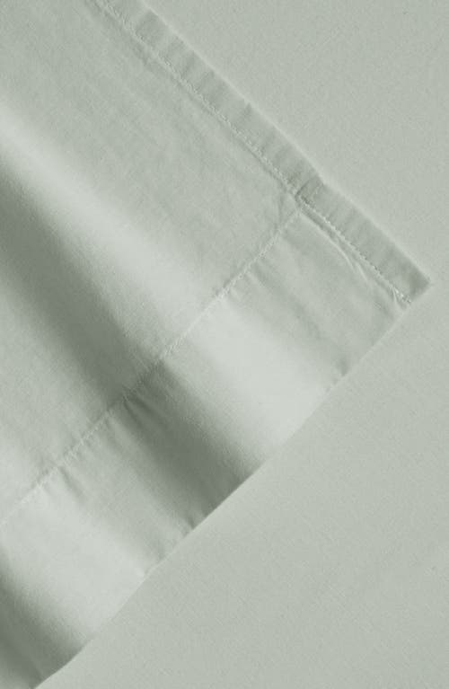 Homespun Solid Cotton Percale Sheet Set In Green