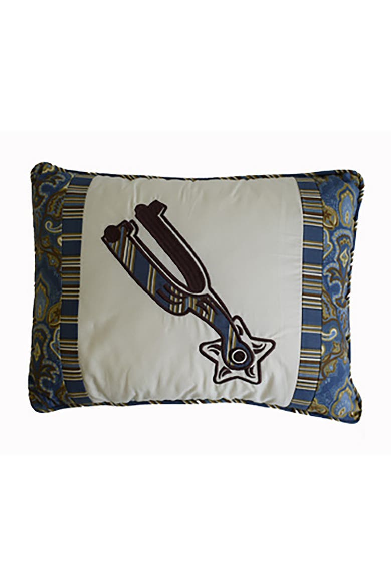 Spur Quilted Pillow, 18" x 18", Main, color, Blue
