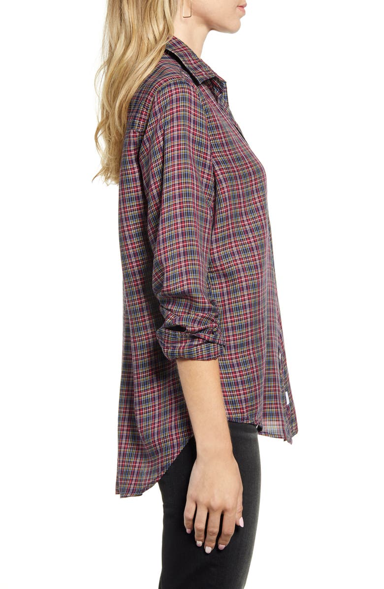 Grayson The Hero Plaid Liquid Lyocell Shirt, Alternate, color, 