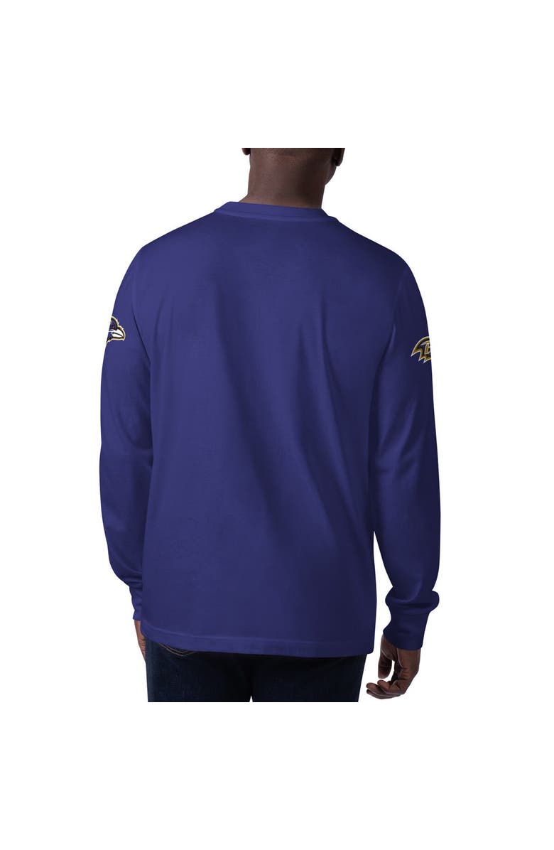 STARTER Men's Starter Purple Baltimore Ravens Clutch Hit Long Sleeve T-Shirt, Alternate, color, Purple