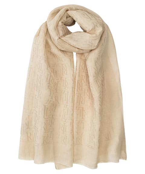 Metallic Logo Jacquard Wrap