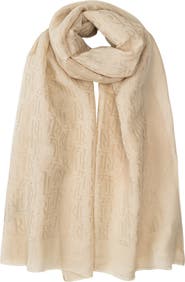 Lauren Ralph Lauren Metallic Logo Jacquard Wrap