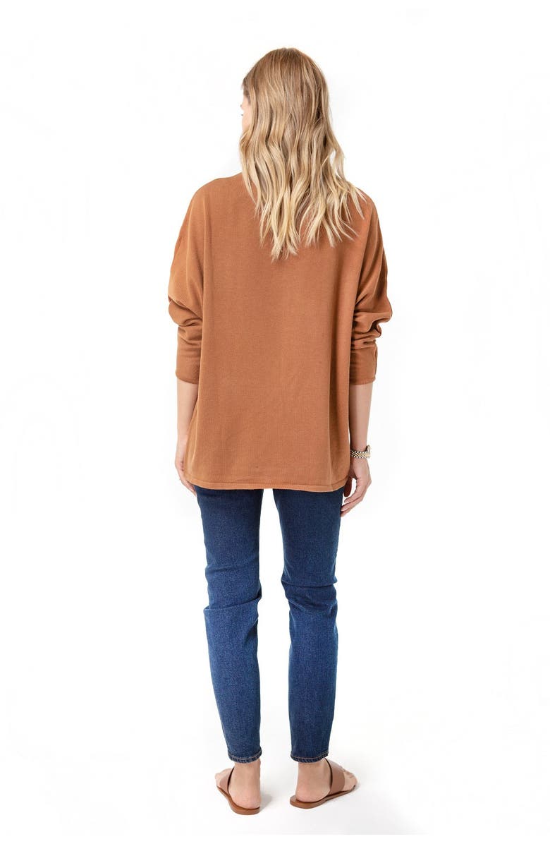 Accouchée Let Loose Crossover Long Sleeve Maternity/Nursing Knit Top, Alternate, color, Toffee
