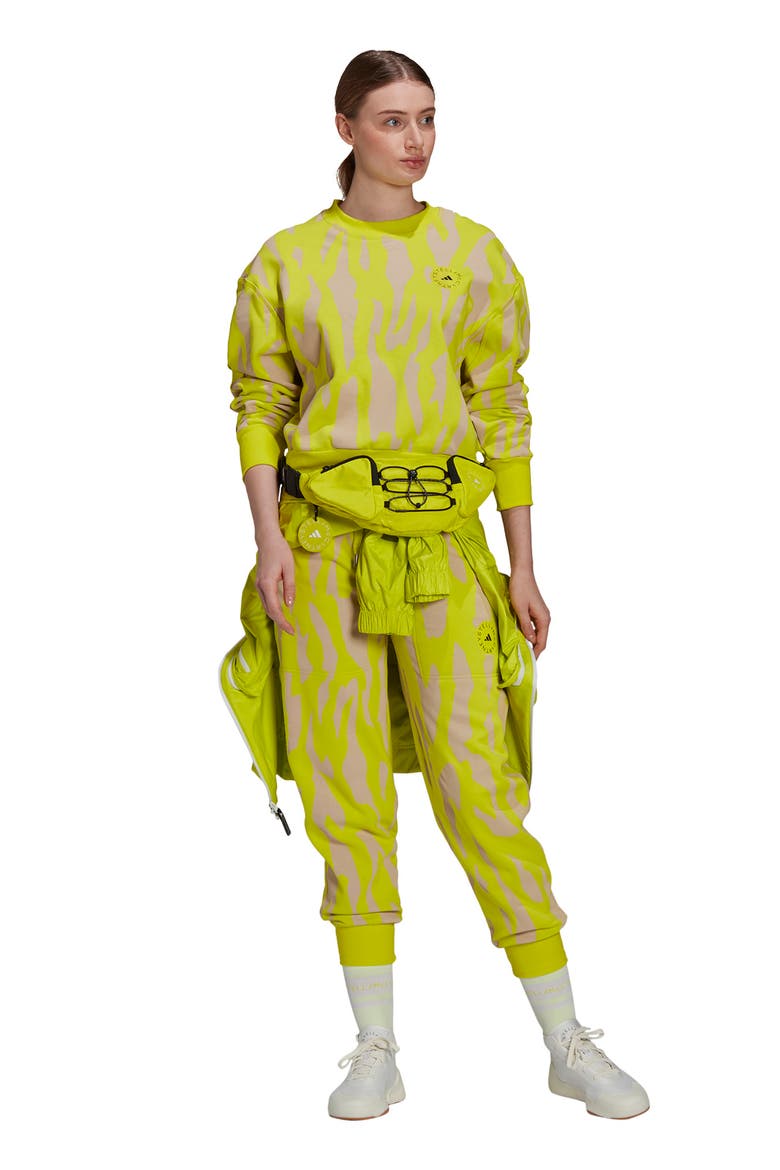 Animal Print Sweatshirt, Alternate, color, YELLOW/ BEIGE