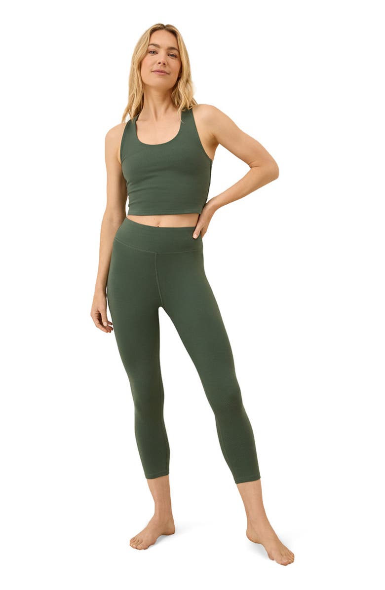 Pact Women’s Organic Cotton Go-To Legging, Alternate, color, Pine Green
