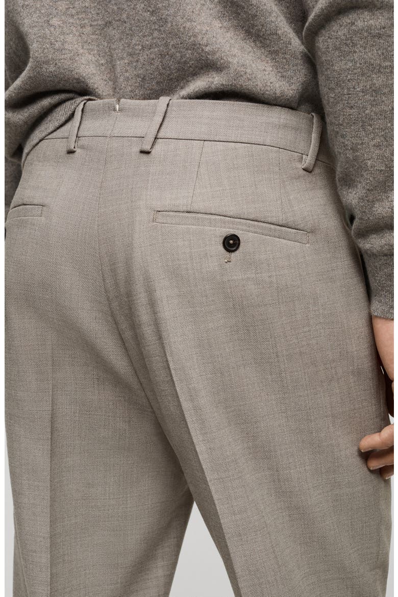 Slim Fit Virgin Wool Dress Pants, Alternate, color, MINK GREY