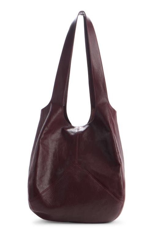 Chloé Chloe Balloon Grained Leather Hobo Bag In Burgundy