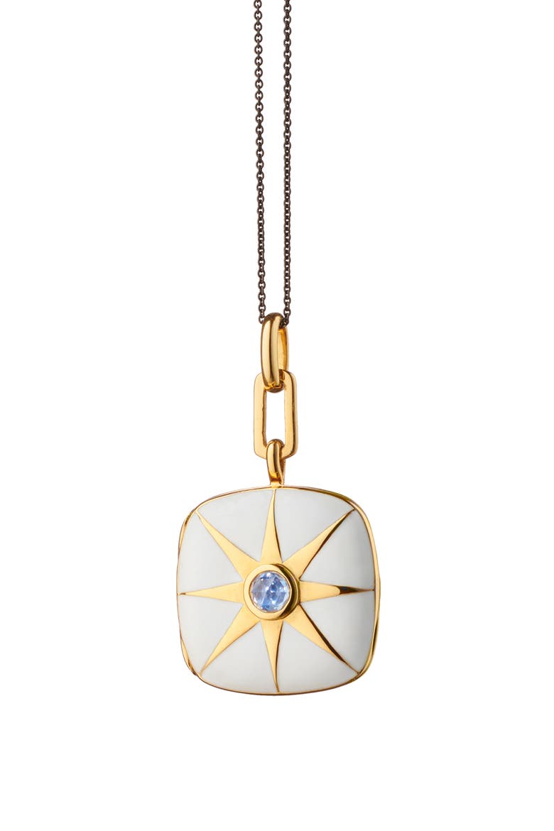 Enamel Vermeil Cushion Locket Necklace video