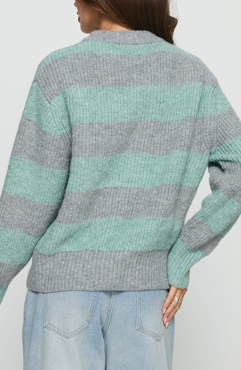 Princess Polly Queena Stripe Zip Cardigan, Alternate, color, 