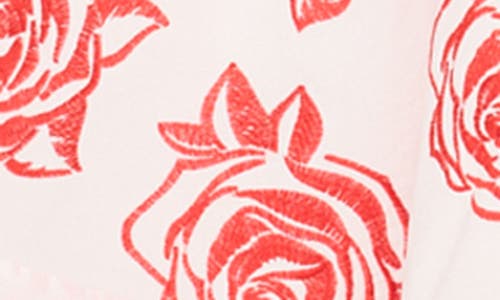 Milly Juliet Rose Midi Skirt In Red/white