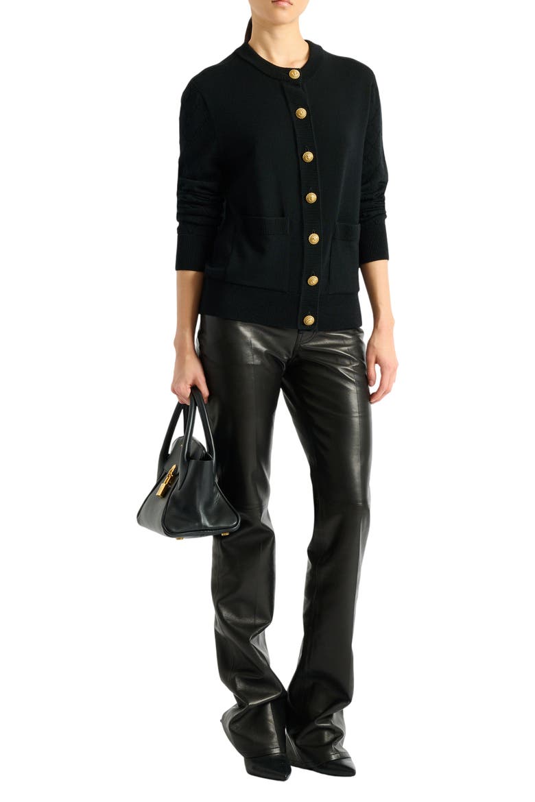 Knit cardigan, Alternate, color, black