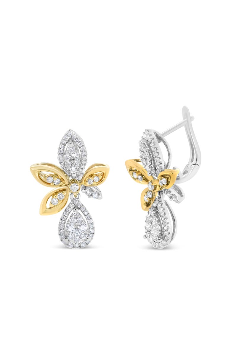 Haus of Brilliance 14K Gold 1.00 Cttw Diamond Teardrop Drop Dangle Earrings, Alternate, color, Yellow