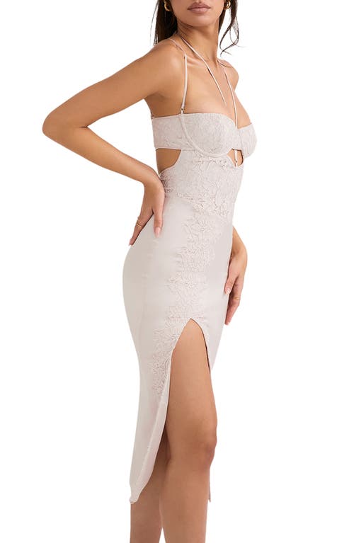 House Of Cb Georgia Lace Cutout Body-con Dress In White