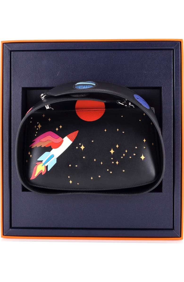 Pre-Owned Hermes Space Sac a Malice Handbag Monsieur with Lizard 23, Alternate, color, Noir