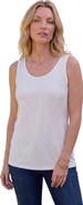 Roaman's Plus Size Cotton Scoopneck Tank Top