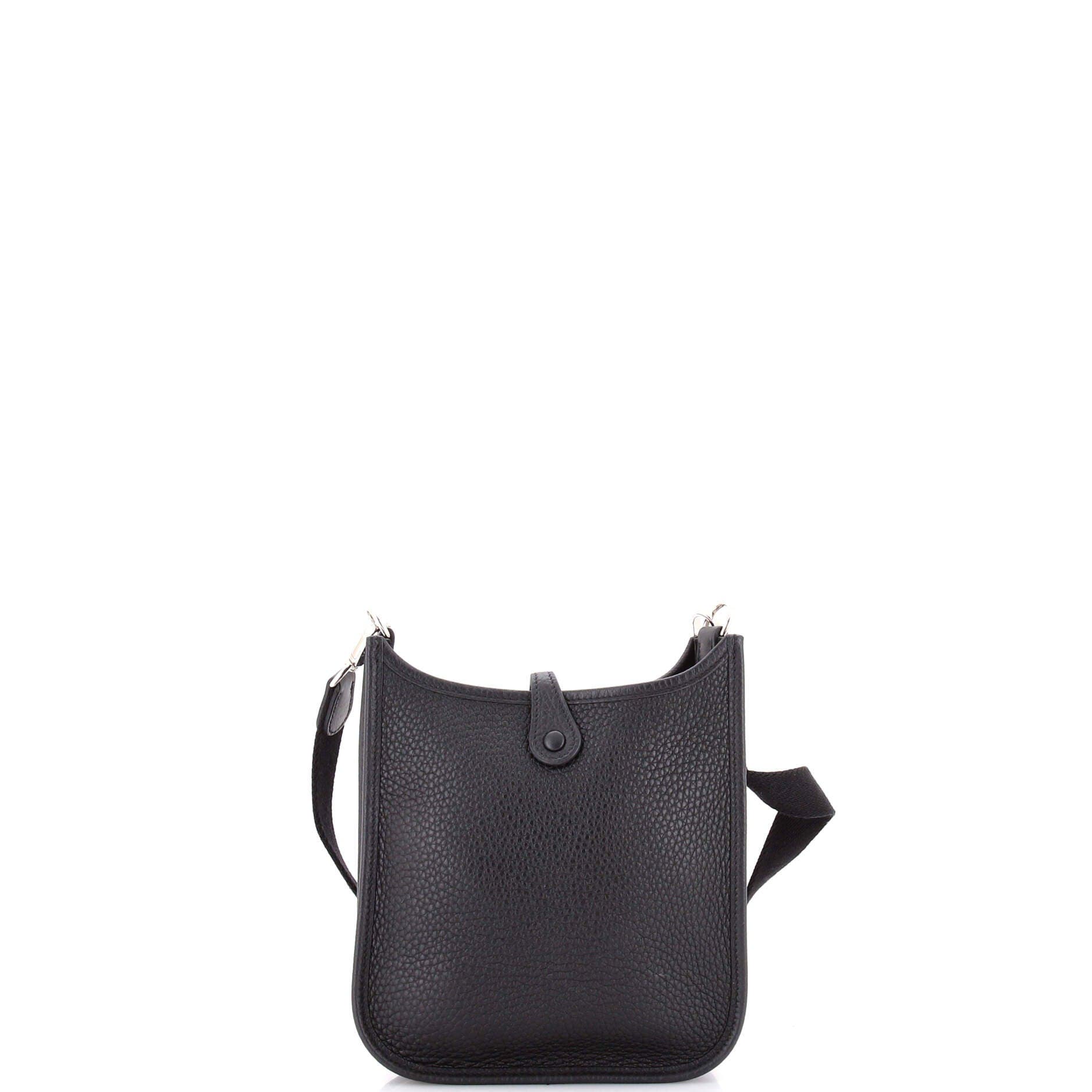 Pre-Owned Hermes Evelyne Bag Gen III Clemence TPM, Alternate, color, Noir