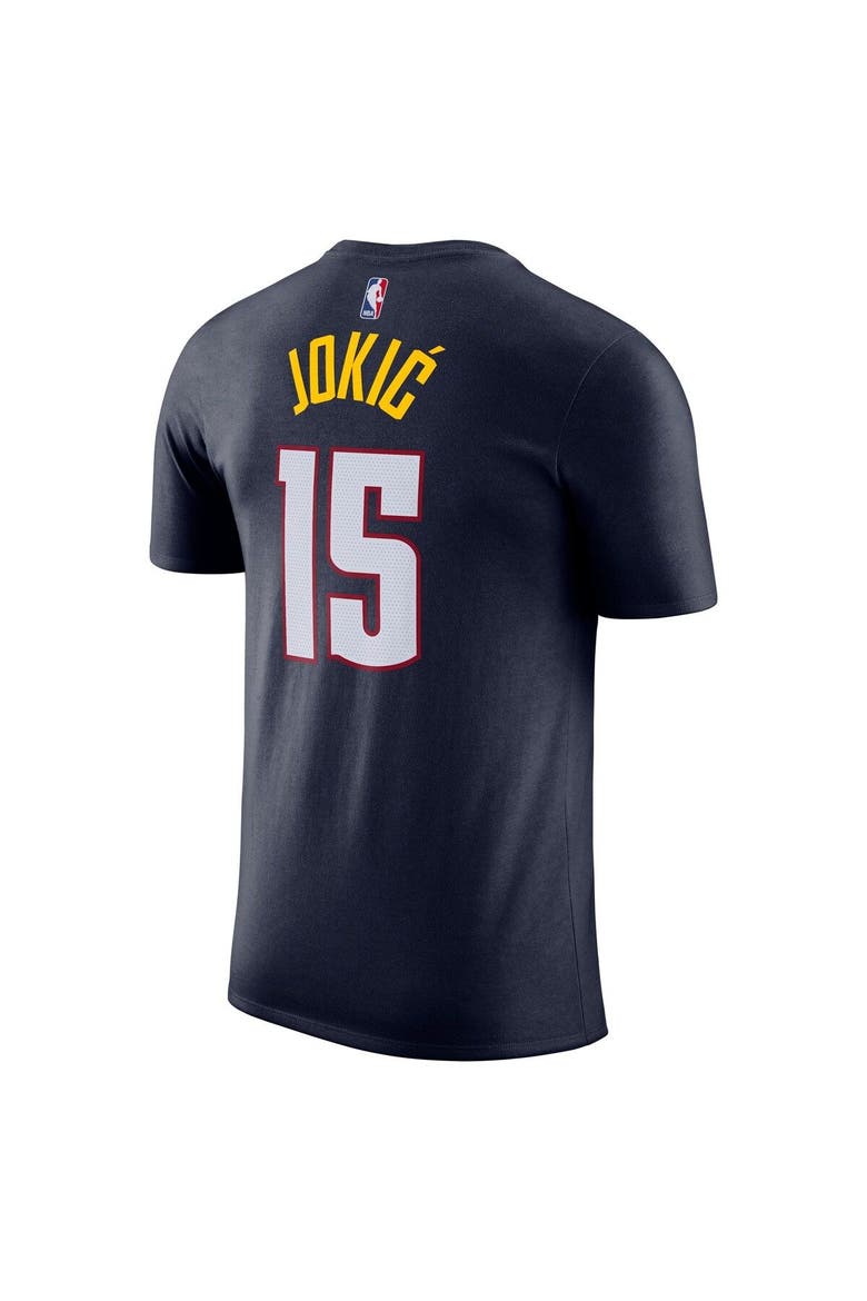 Men's Nike Nikola Jokic Navy Denver Nuggets Icon 2022/23 Name & Number T-Shirt, Alternate, color, Navy