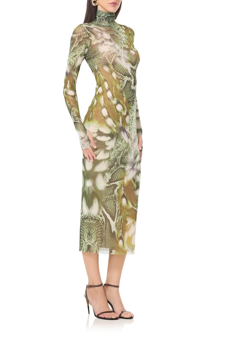 Shailene Midi Dress, Alternate, color, VINTAGE SNAKE SWIRL