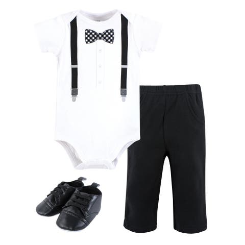 Cotton Bodysuit, Pant and Shoe Set (Baby)