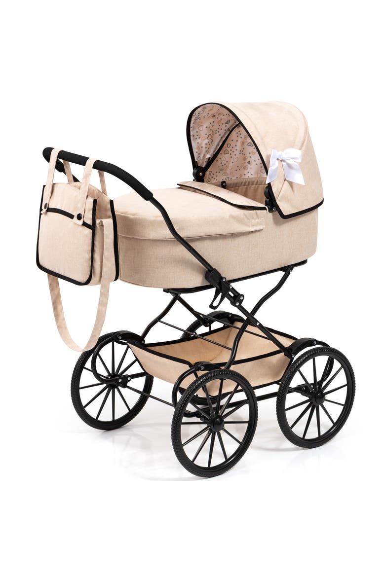 Doll Pram Classic, Bassinet Push Stroller, For Dolls Up To 18 Inches, Kids 3+, Alternate, color, Multicolored